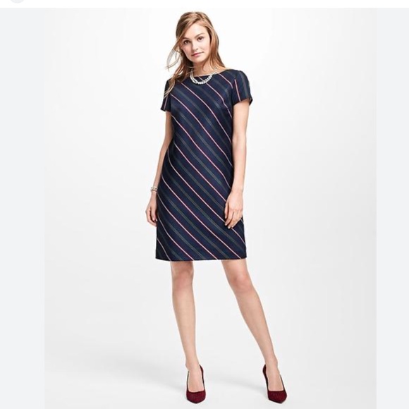 Brooks Brothers Dresses & Skirts - Brooks Brothers Navy Striped Midi Dress